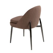 Silla tela marrón oscuro