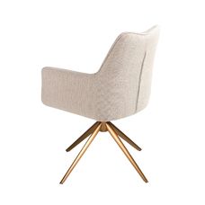 Silla giratoria tela crema