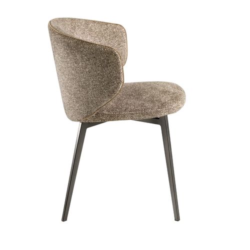 Silla tela marrón jaspeada