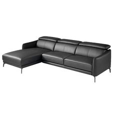 Sofá chaise longue izquierda piel negro Sofá chaise longue izquierda piel negro