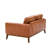 2-seater sofa in brown leather 2-seater sofa in brown leather