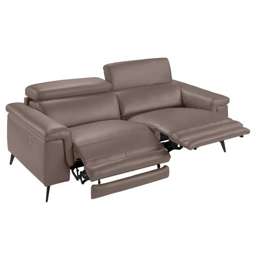 3 seater mink leather sofa