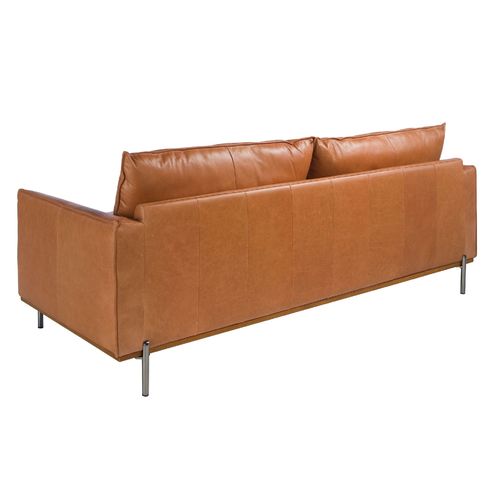 3 seater sofa in brown leather