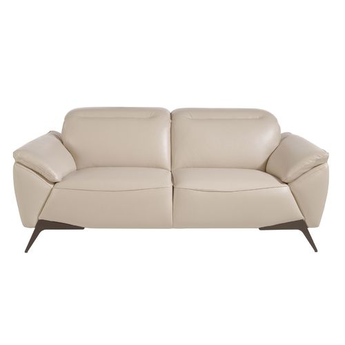 Sofá 2 plazas piel gris taupe