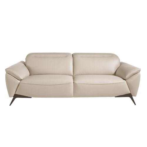 Sofá 3 plazas piel gris taupe