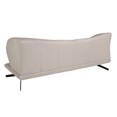 Sofá 3 plazas piel gris taupe