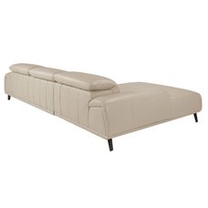 Sofá chaise longue izquierda piel gris taupe Sofá chaise longue izquierda piel gris taupe