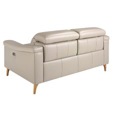 2 seater relax sofa in taupe grey leather 2 seater relax sofa in taupe grey leather