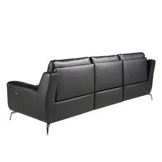3 seater leather relax sofa black 3 seater leather relax sofa black