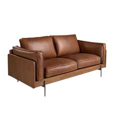 2-seater sofa in tobacco brown leather 2-seater sofa in tobacco brown leather
