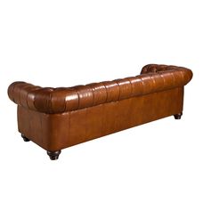 3 seater chester sofa in cognac brown leather 3 seater chester sofa in cognac brown leather