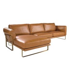 Sofá chaise longue izquierda piel camel Sofá chaise longue izquierda piel camel