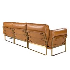 Sofá chaise longue derecha piel camel