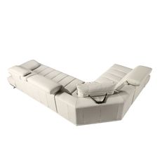 Sofá chaise longue izquierda piel gris claro Sofá chaise longue izquierda piel gris claro