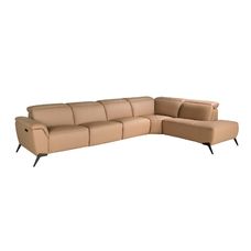 Sofá chaise longue relax modular derecho piel marrón Sofá chaise longue relax modular derecho piel marrón