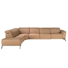 Sofá chaise longue relax modular izquierdo piel marrón Sofá chaise longue relax modular izquierdo piel marrón