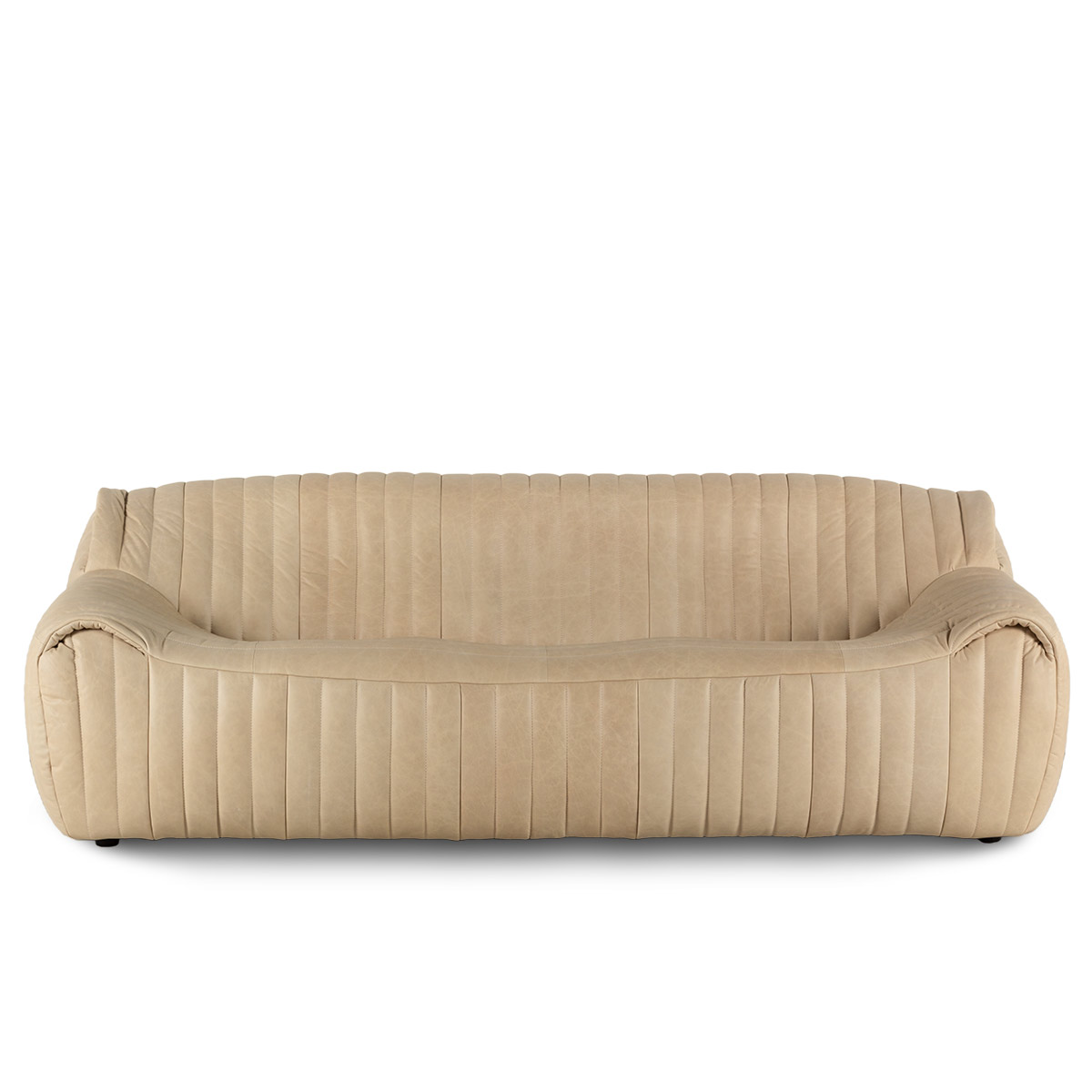 Beige leather sofa Stefan