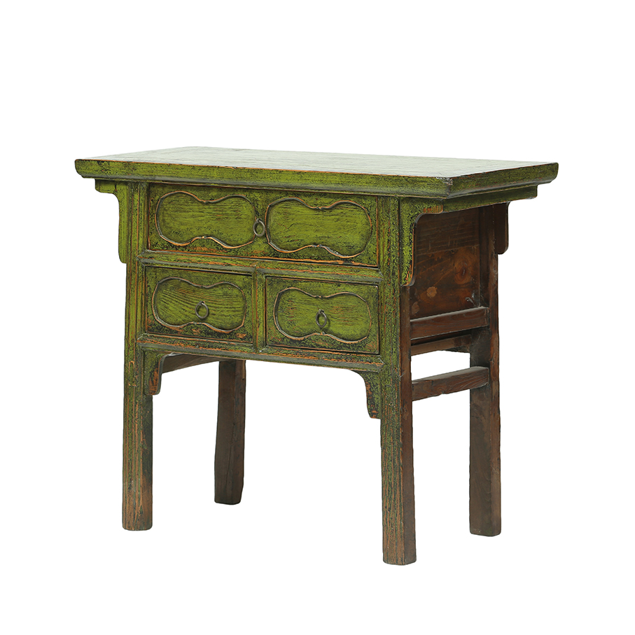 Console green 3 drawers BE029