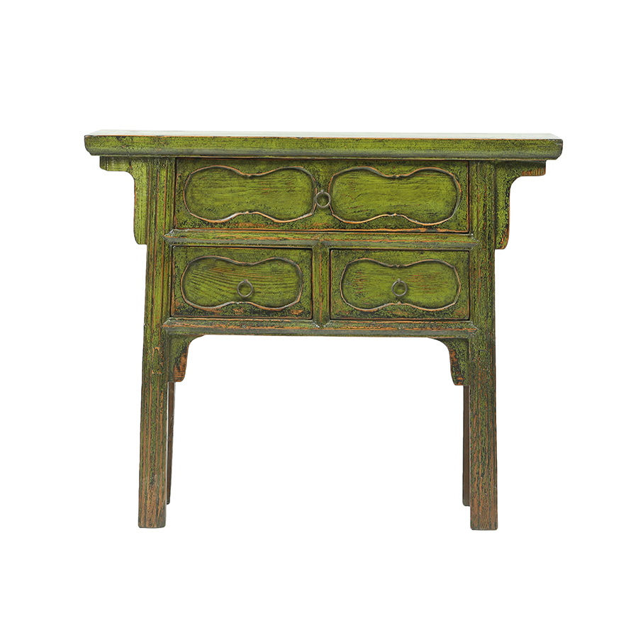 Console green 3 drawers BE029