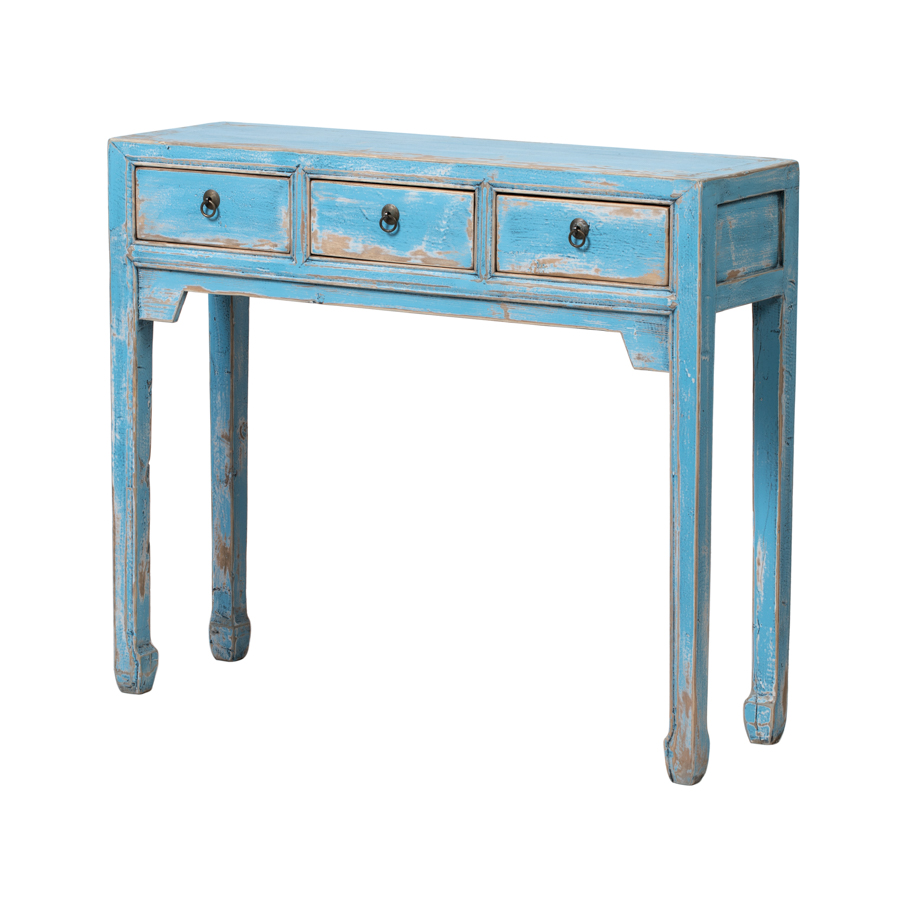 Console blue 3 drawers BE649