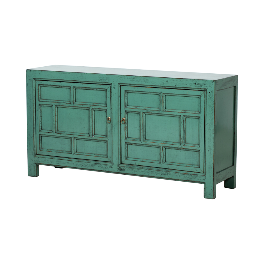 Cabinet green 2 doors BE686