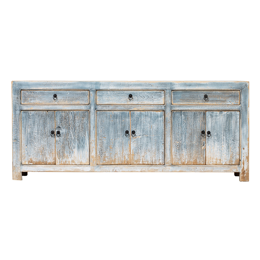 Cabinet blue 3 drawer 6 doors BK068