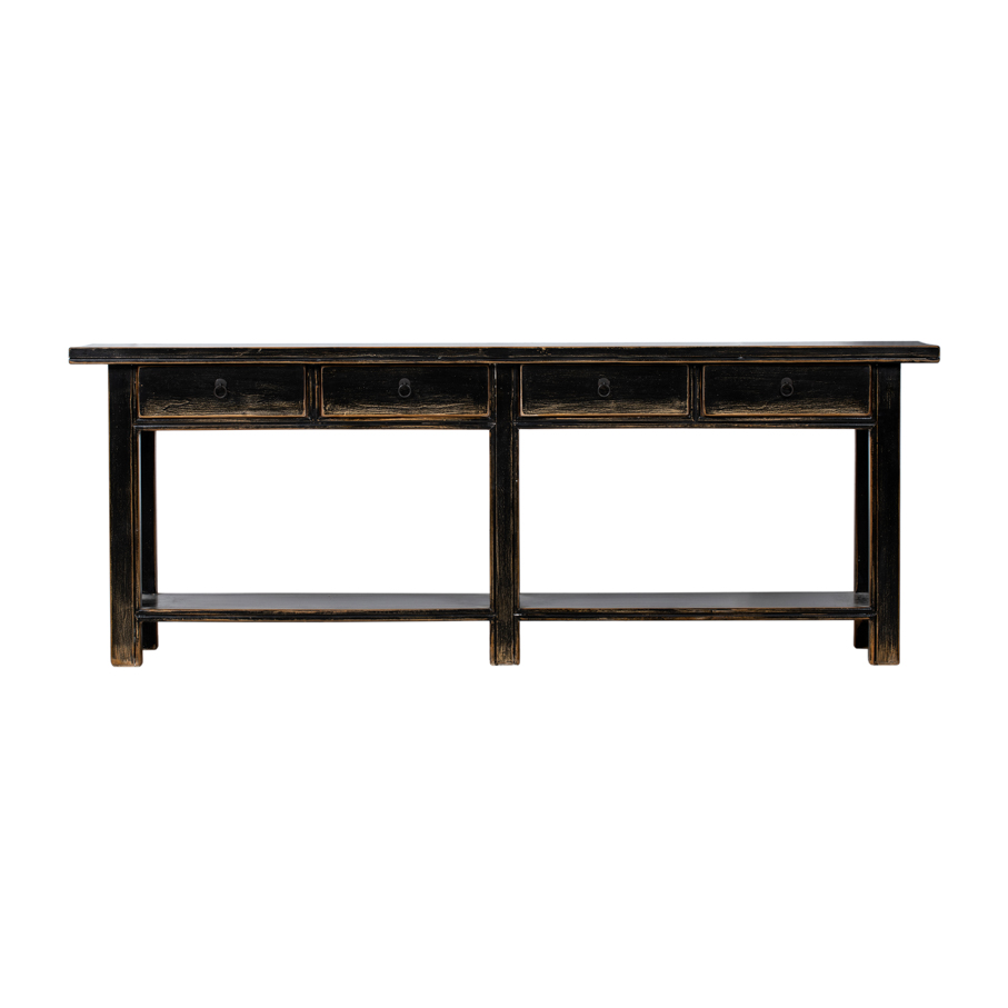 Console black 4 drawers BK233