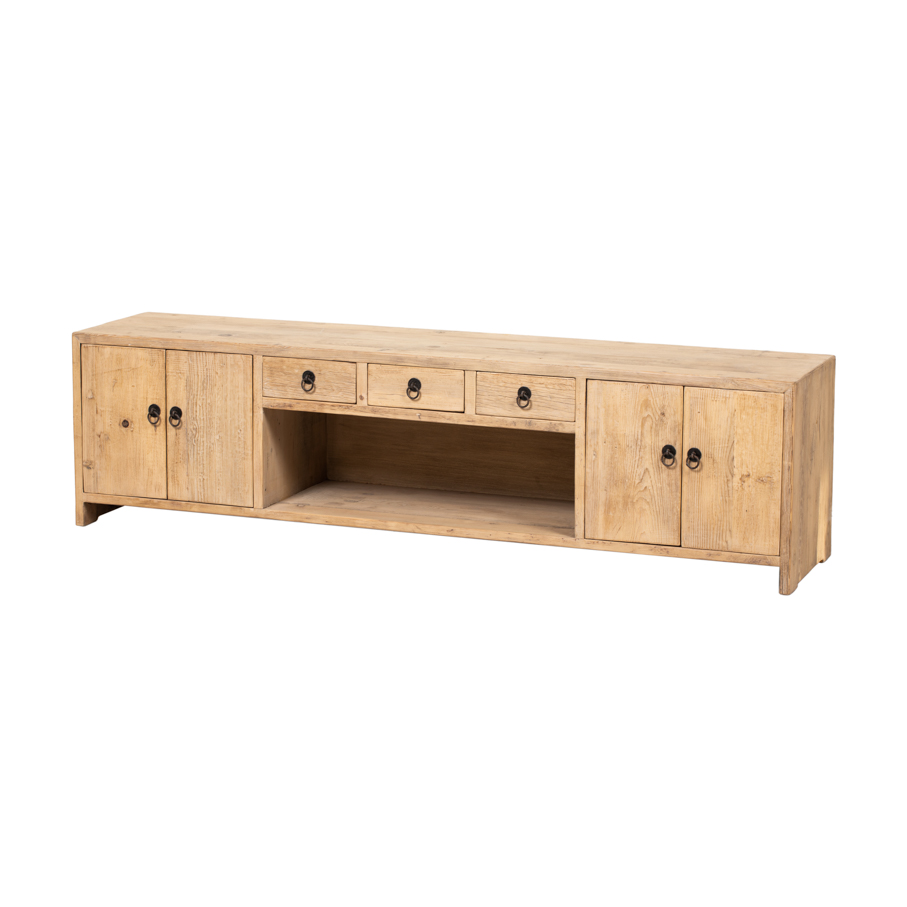 Mueble TV natural 4 puertas 3 cajones GF794