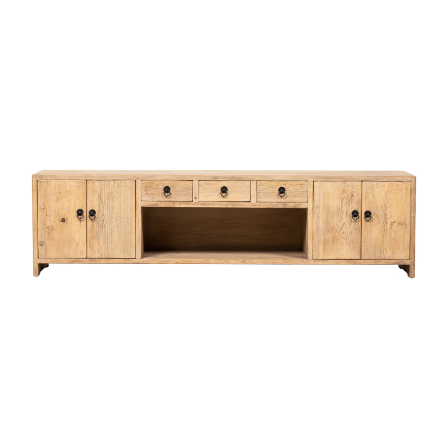 Mueble TV natural 4 puertas 3 cajones GF794