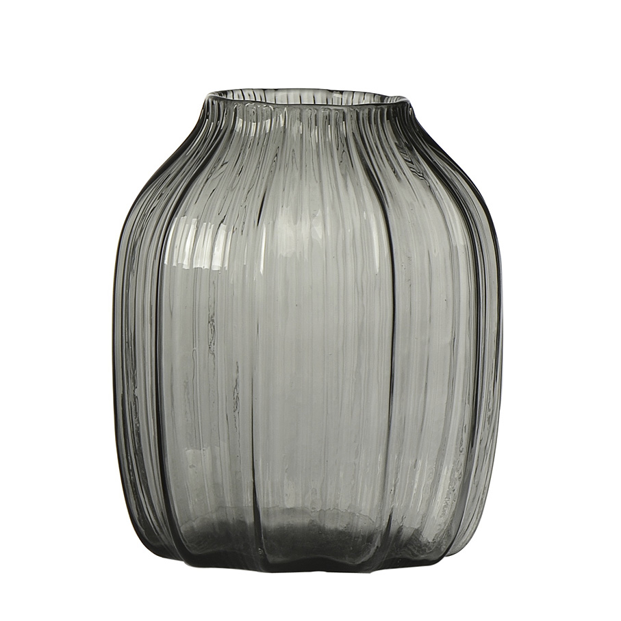 Grey glass vase GLS012