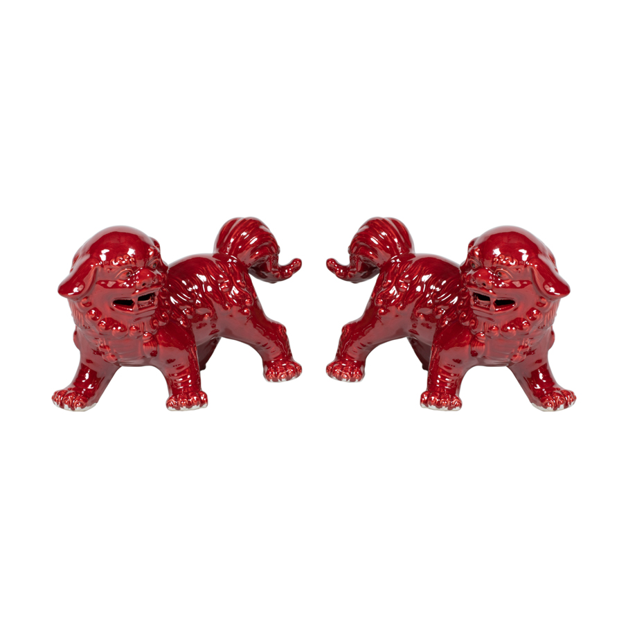 Pareja leones rojo ZH039