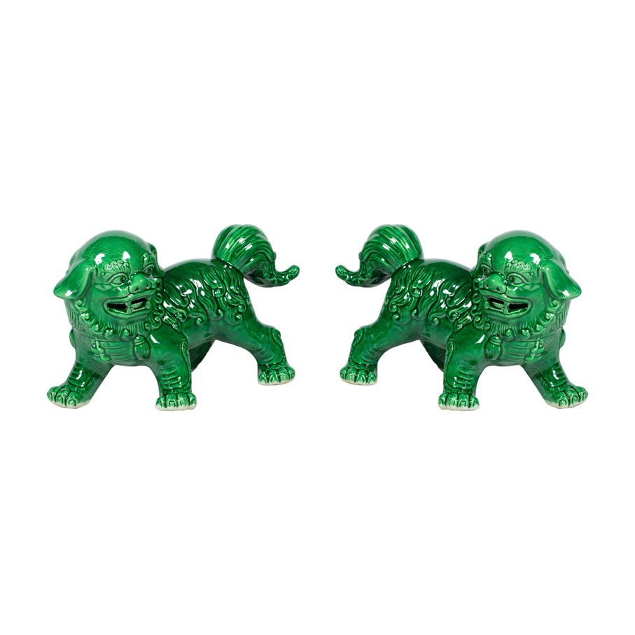 Pareja leones verde ZH234