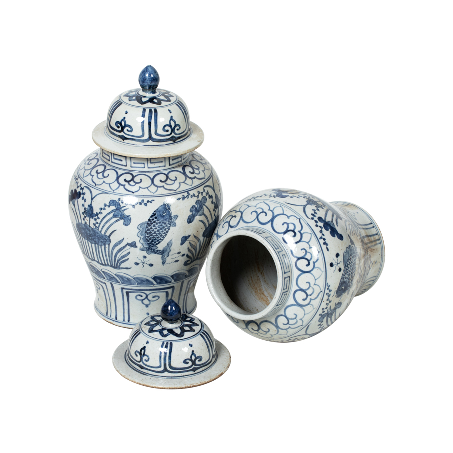 Ceramic with motifs and cover ZH255