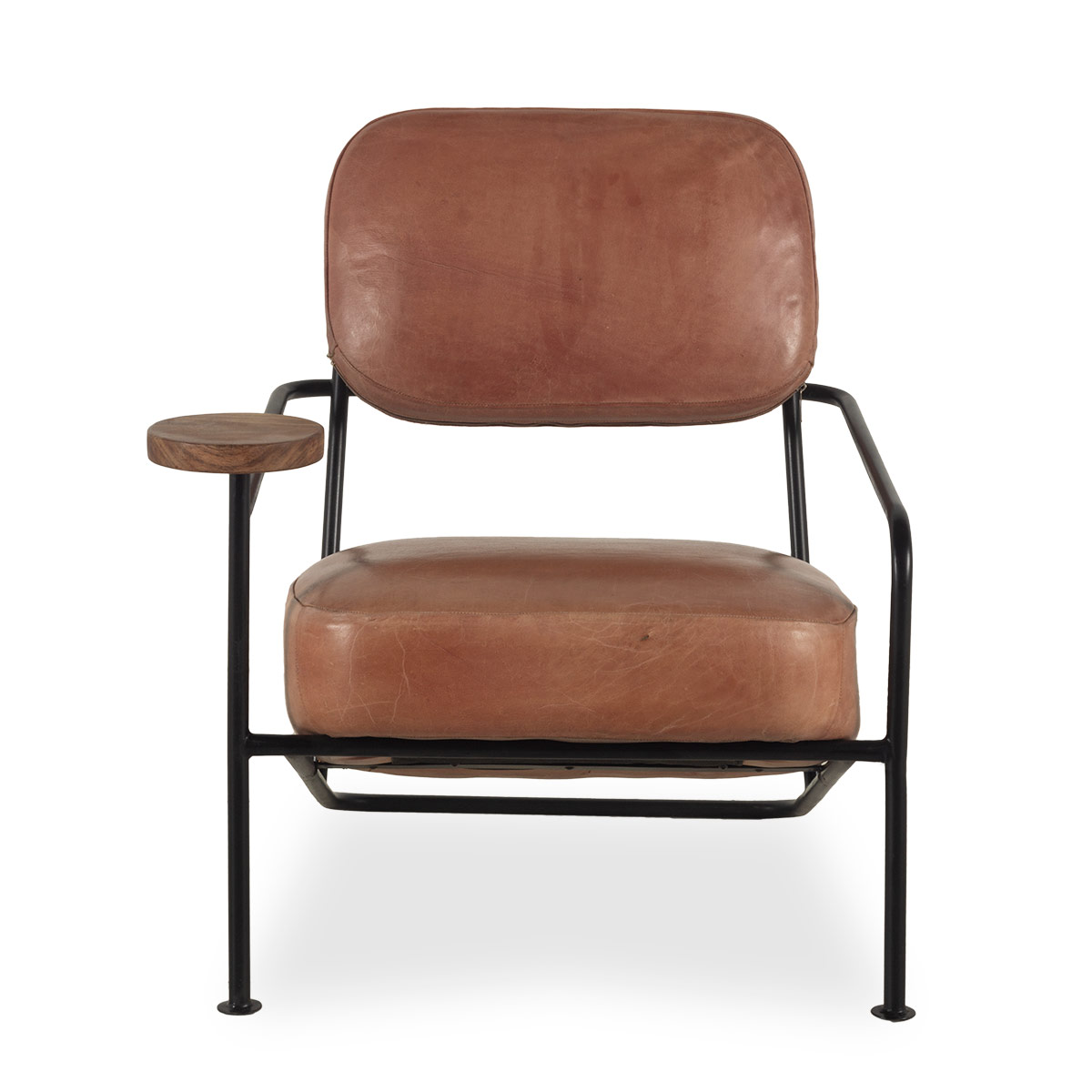 Armchair with cupholder Seltan brown