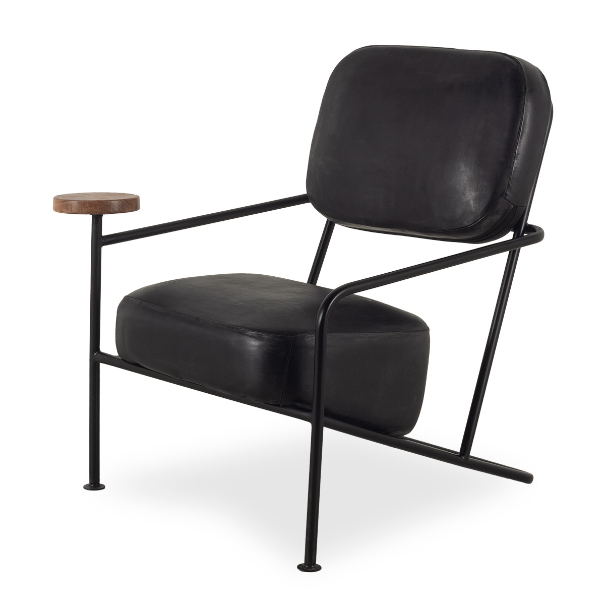 Armchair with cupholder Seltan black