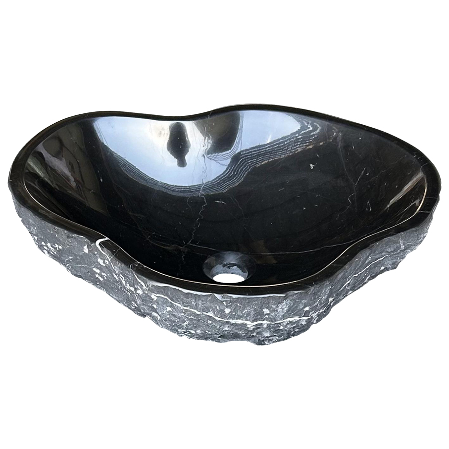 Lavabo irregular negro LA006