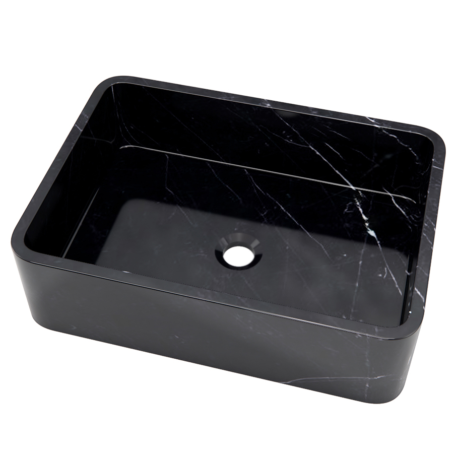 Lavabo rectangular negro LA008