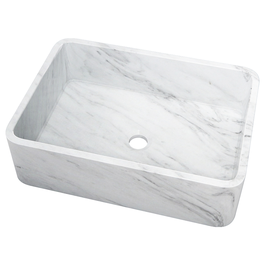 Lavabo rectangular blanco LA009