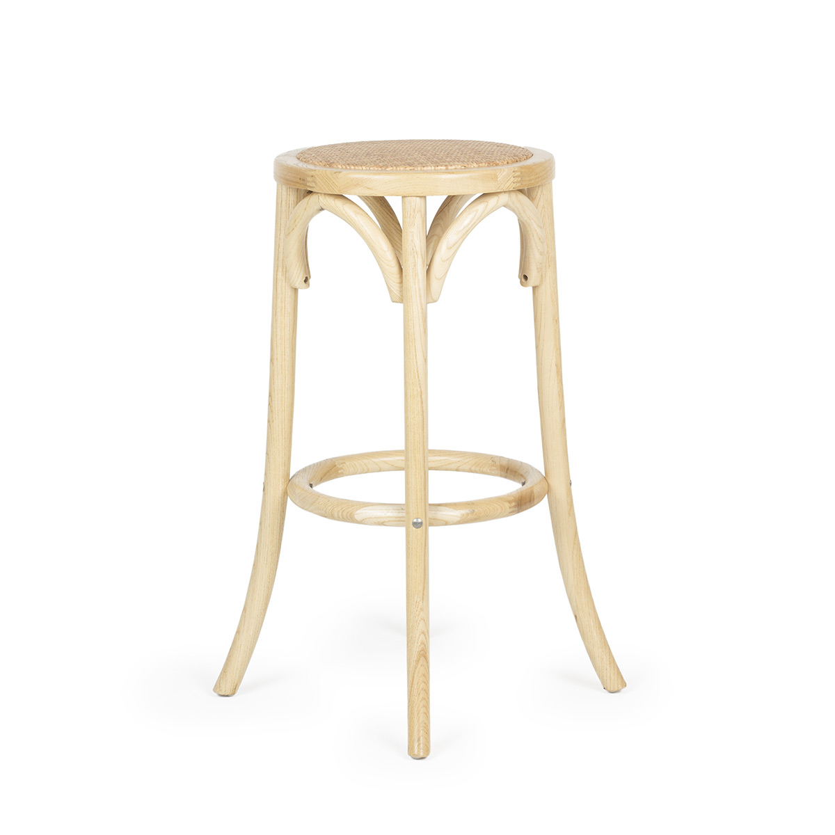 Wooden high stool Gando natural