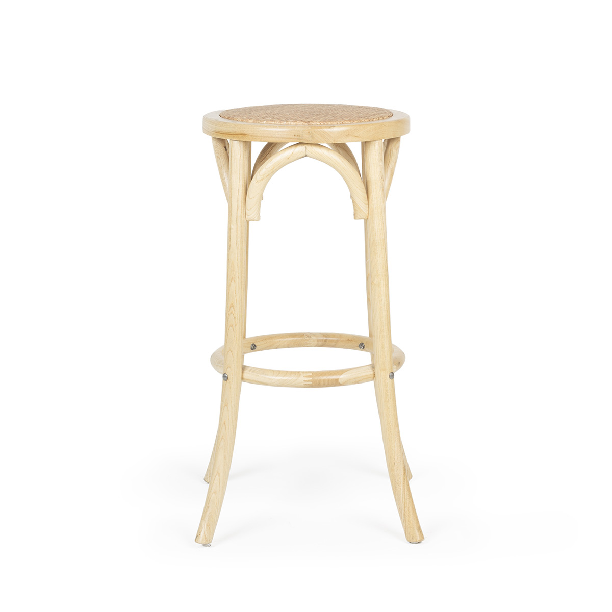 Wooden high stool Gando natural