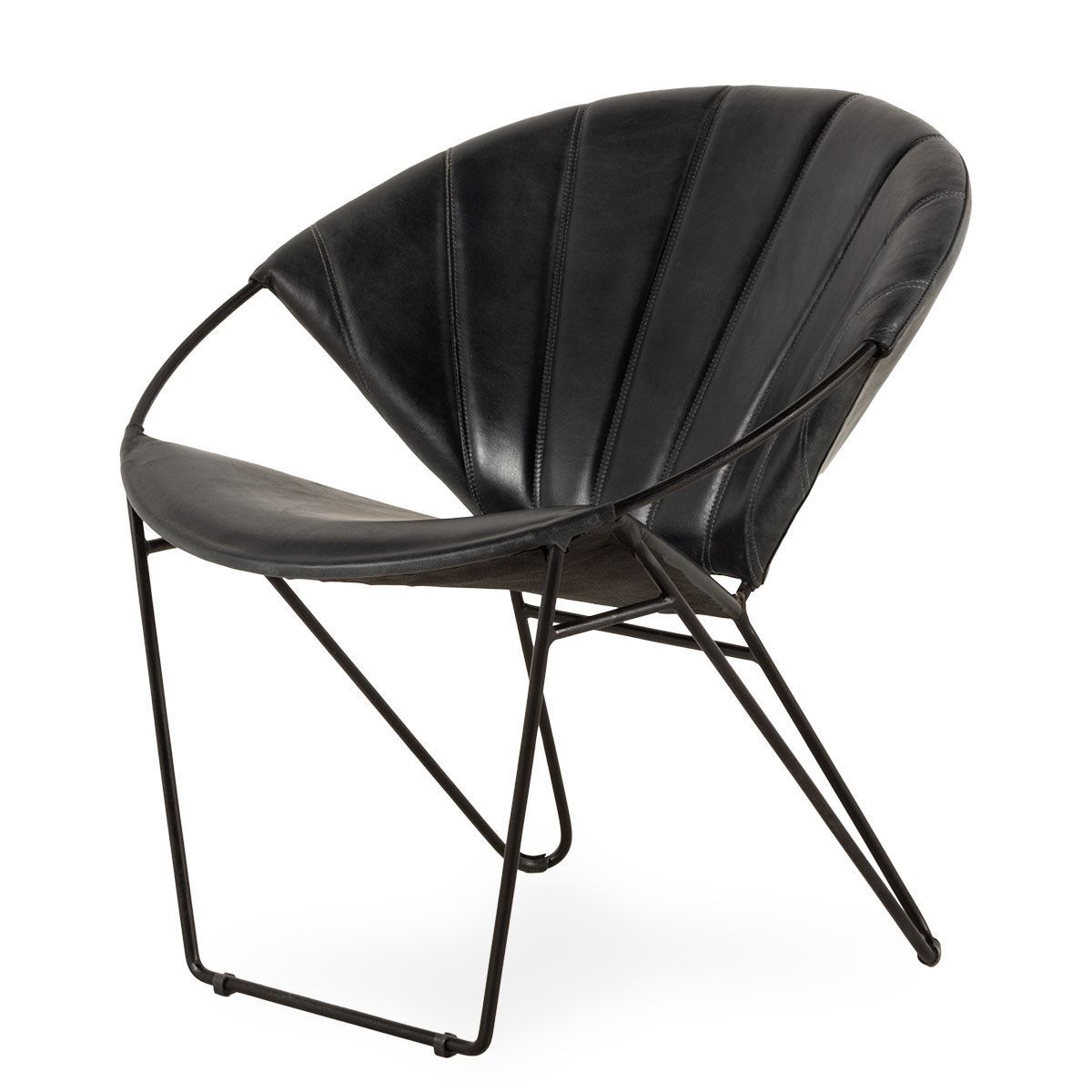 Black leather chairs Marga