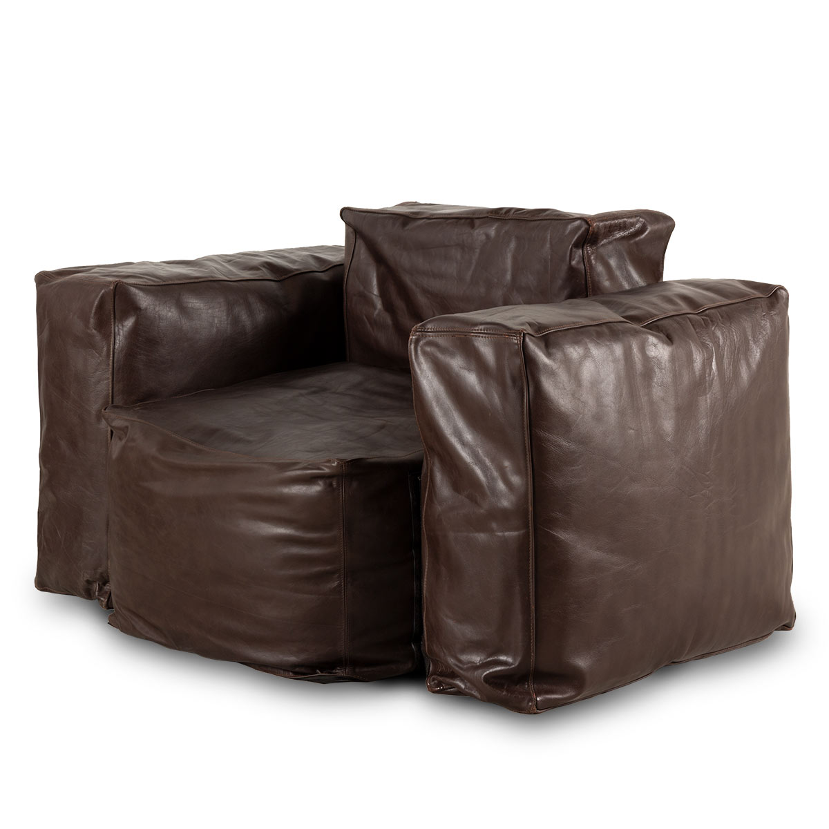 Brown leather armchair Buffy