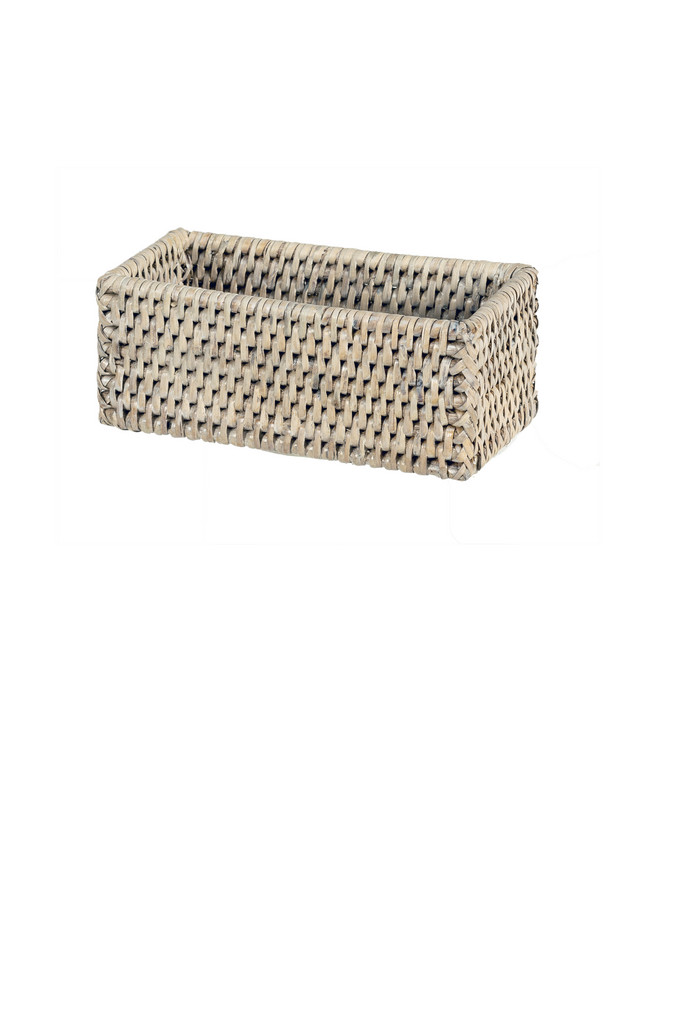 CESTA PEQ.RATTAN DECAPE BLANCO