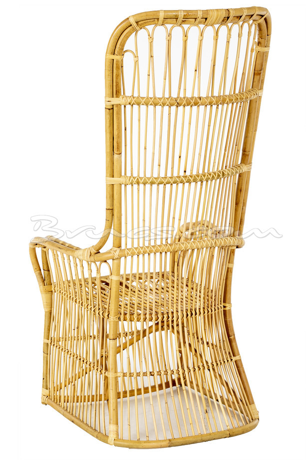 SILLA CON BRAZOS BOCARAY RATTAN Y TEJIDO NATURAL