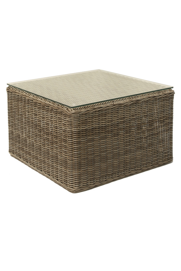 MESA CENTRO UQLAT RATTAN SINTÉTICO C/CRISTAL