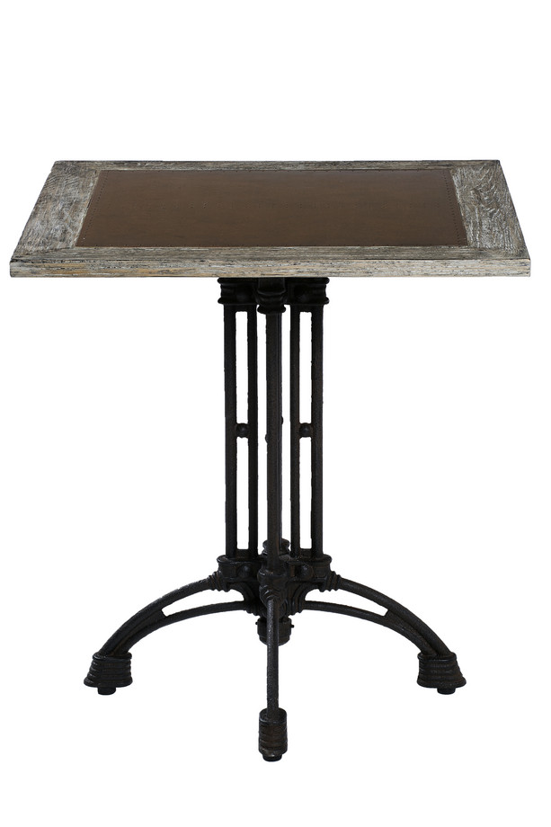 MESA COMEDOR PIREO METAL COBRE  Y ROBLE