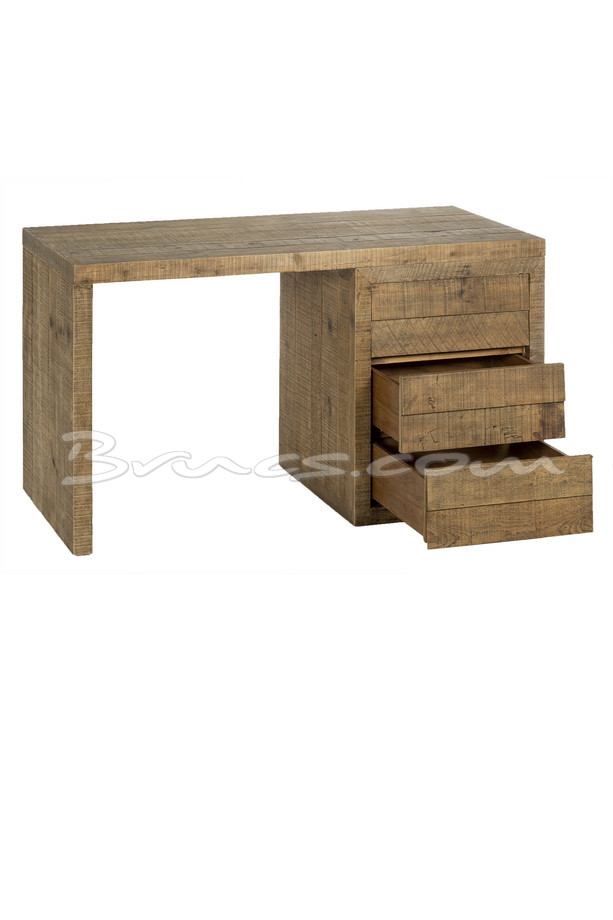 MESA CONSOLA SVETI PINO NATURAL CON 3 CAJONES