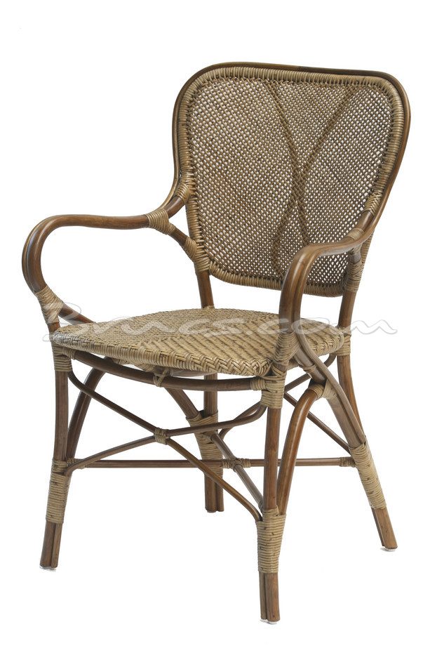 SILLA CON BRAZOS GIJÓN RATTAN COLOR ANTIQUE