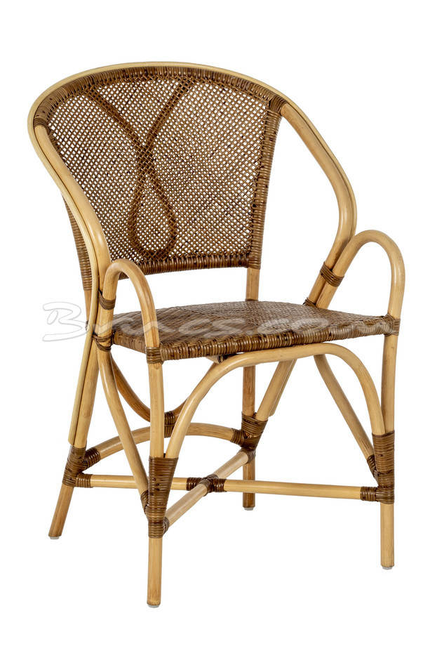 SILLA CON BRAZOS MADAGASCAR RATTAN  C/ NATURAL