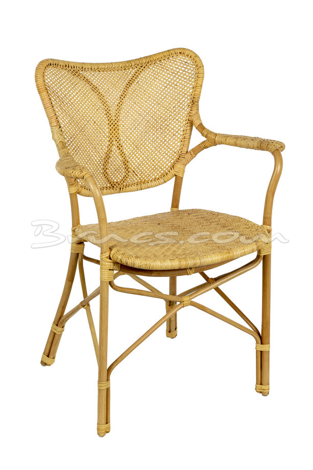 SILLA CON BRAZOS ARCADE RATTAN NATURAL